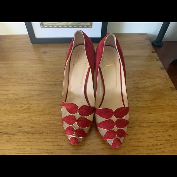 Christian Louboutin Moira Rosso suede pumps 120 - Picture 5 of 8